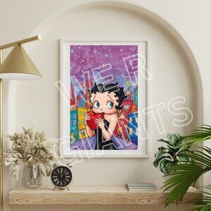 Whimsical Betty Boop 11x17 Art Print